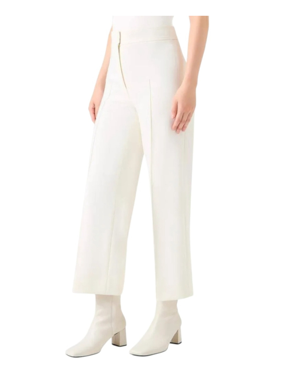 Akris Punto Pants - Akris Punto Cream Kick Flare Crop Trousers Size 10